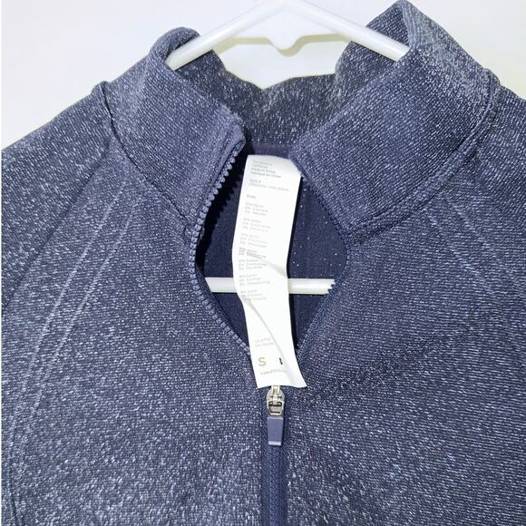 New Fabletics Seamless Lurex Jacket Deep Navy Sparkle size S - Picture 6 of 9